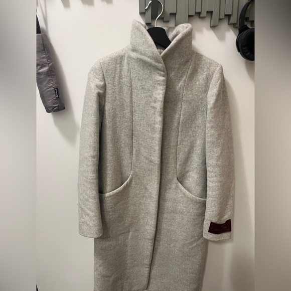 Wilfred cocoon wool coat (size xs) in heather grey - Picture 5 of 10